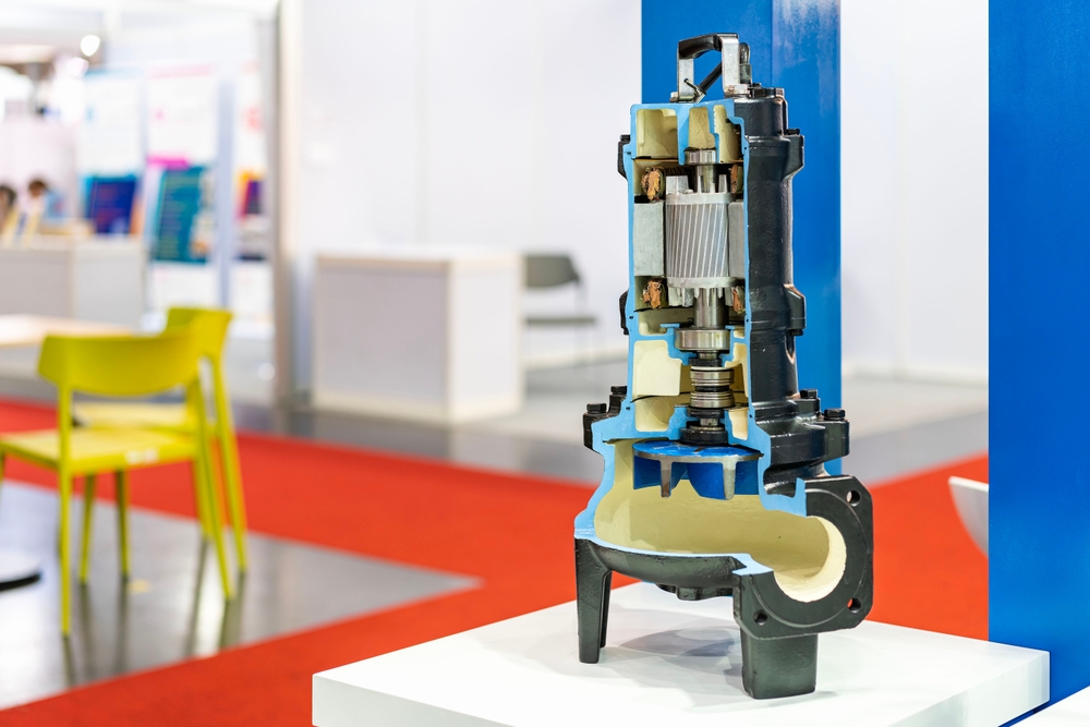 Cut,Away,Cross,Section,Detail,Component,Inside,Submersible,Automatic,Pump