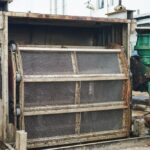 Rusty,Industrial,Rotary,Screen,Filter,At,A,Wastewater,Treatment,Plant